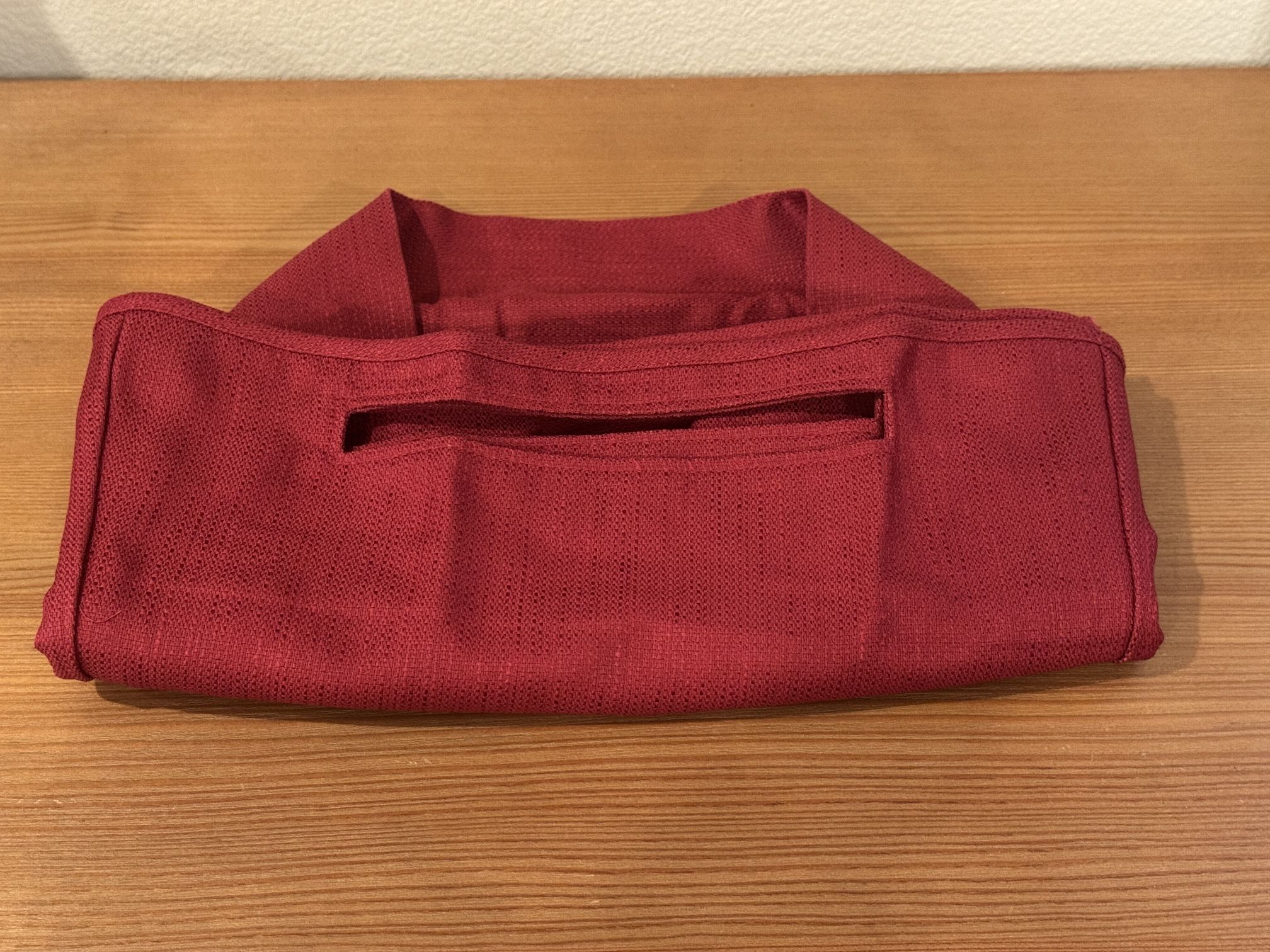 Longaberger Small Washday basket fabric over-the-edge liner in Paprika.