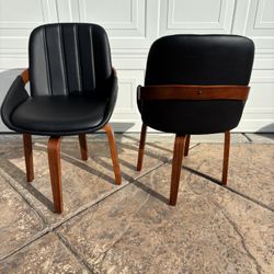 2 New Leather Chairs That Swivel 