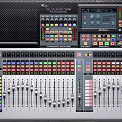PreSonus StudioLive 32SX Compact 32-channel/26-bus digital mixer with AVB networking and dual-core FLEX DSP Engine