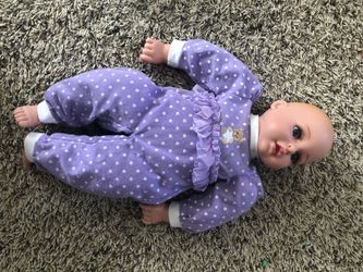 Soft doll w/ blanket bibs matching