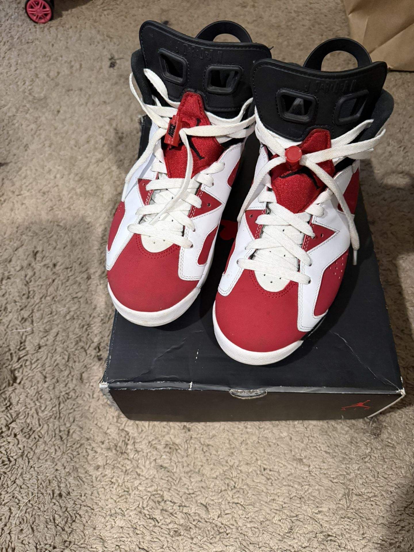 Jordan 6 Retro carmine -size 8men - $170