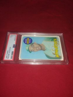 PSA Graded Vintage Old 1969 Reggie Jackson Rookie Baseball Card - Topps #260