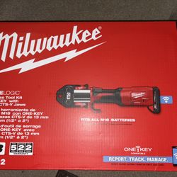 Brand New Milwaukee Force Logic M18 Press Tool Kit W/ One-Key With 1/2 - 2 CTS-V Jaws 