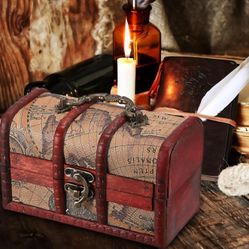 ELLDOO Vintage Treasure Chest Box