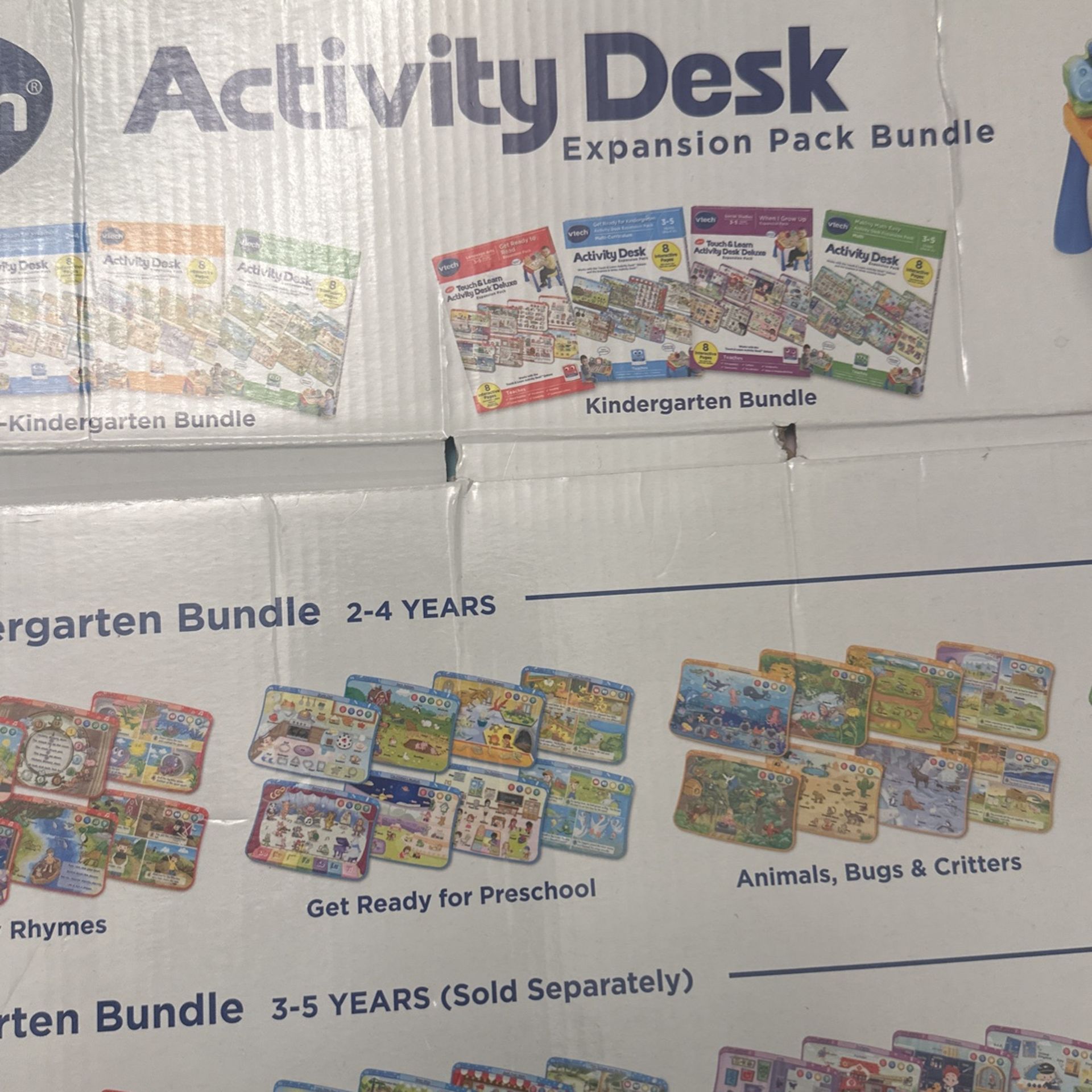 VTech Activity Desk 4-in-1 Kindergarten Expansion Pack Bundle for Age 3-5