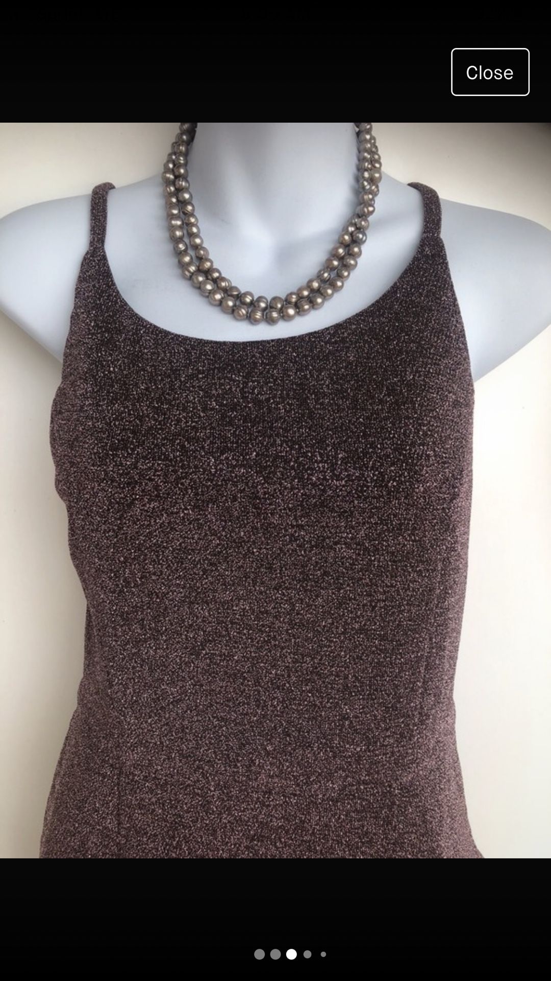 Metallic Dark Plum Cocktail Dress