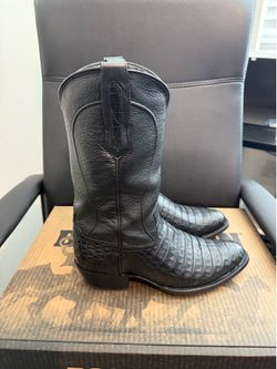 Cody James Black 1978 Caiman Belly Round Toe Boots Mens Size 9