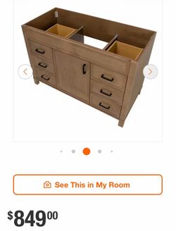 48” NO TOP BATHROOM VANITY