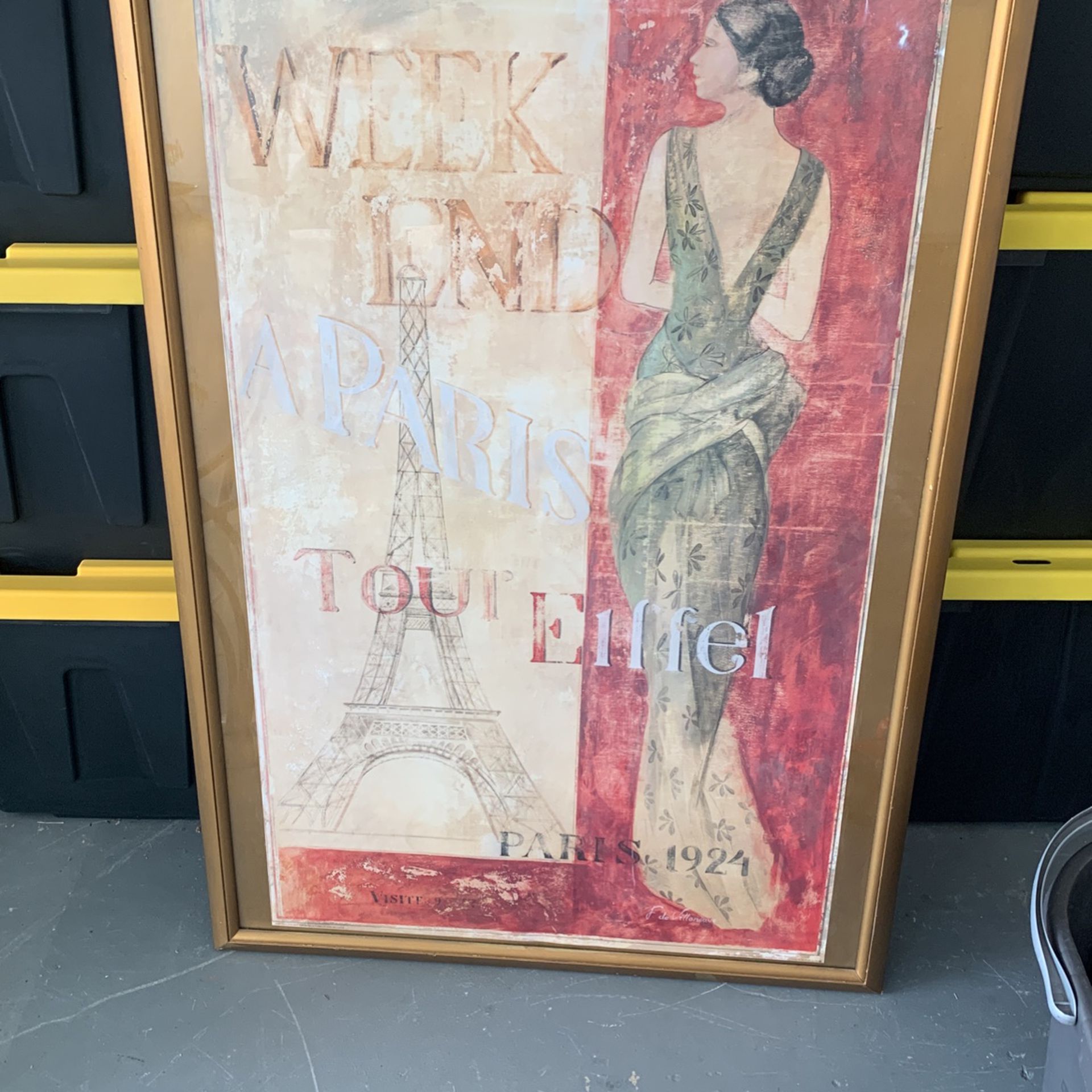 Large Paris picture In Frame
