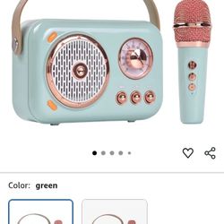 RETRO PORTABLE MINI KARAOKE SET 