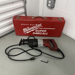 Milwaukee 6527 Corded Super Sawzall Reciprocating Saw w/ Metal Case