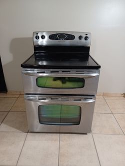 Stainless Steel Electric stove 5 burners AMD double conventional oven