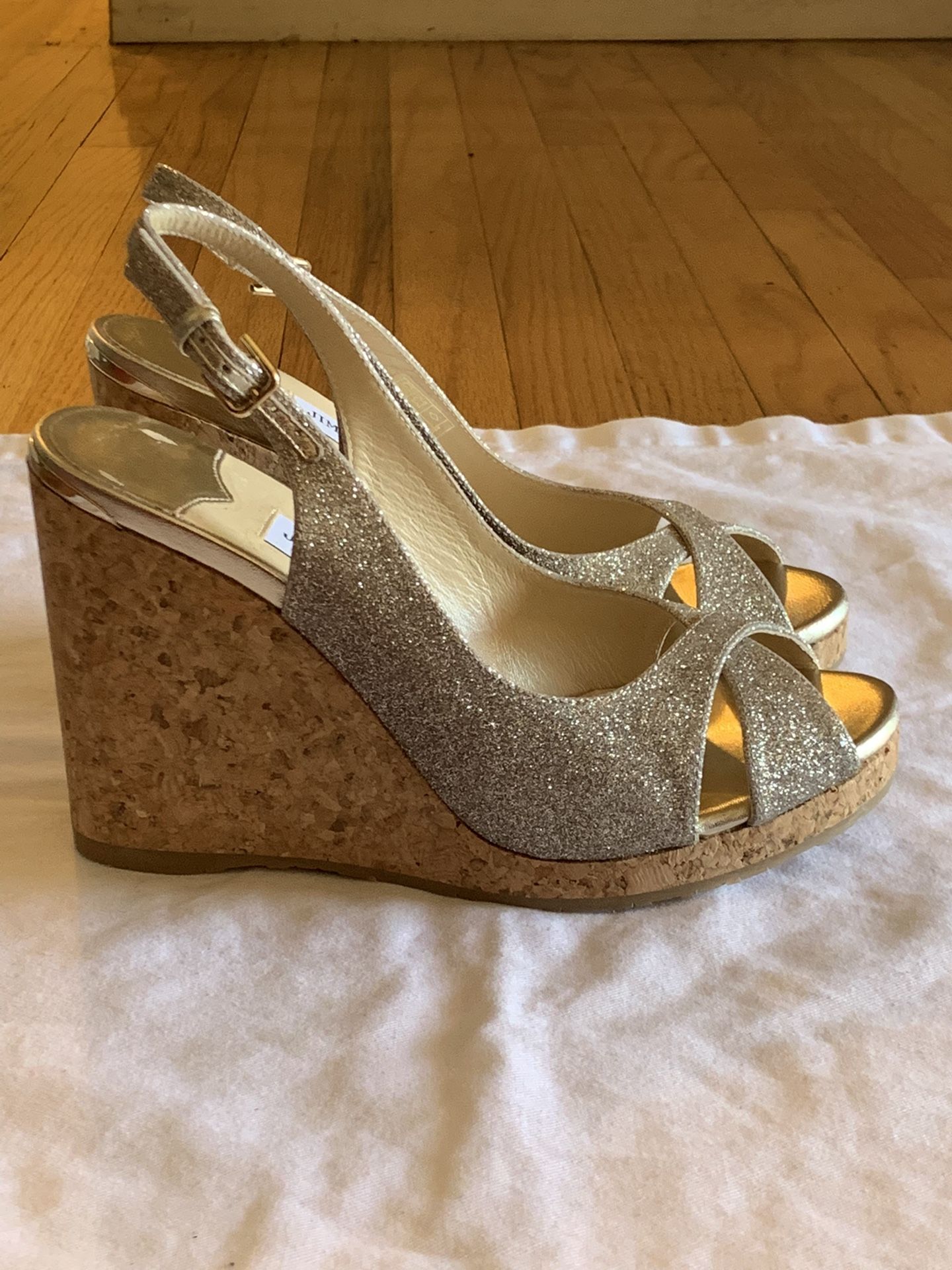 Jimmy Choo “AMELY” Slingback Wedge sandal NIB SZ