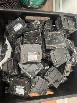 Siemens Circuit Breakers, Single Pole, Double Pole, Used Breakers, Bulk Lot
