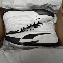 Puma Court Pro White And Black Size 12