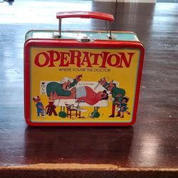 Vintage 1997 Hasbro Operation Metal Lunch Box 