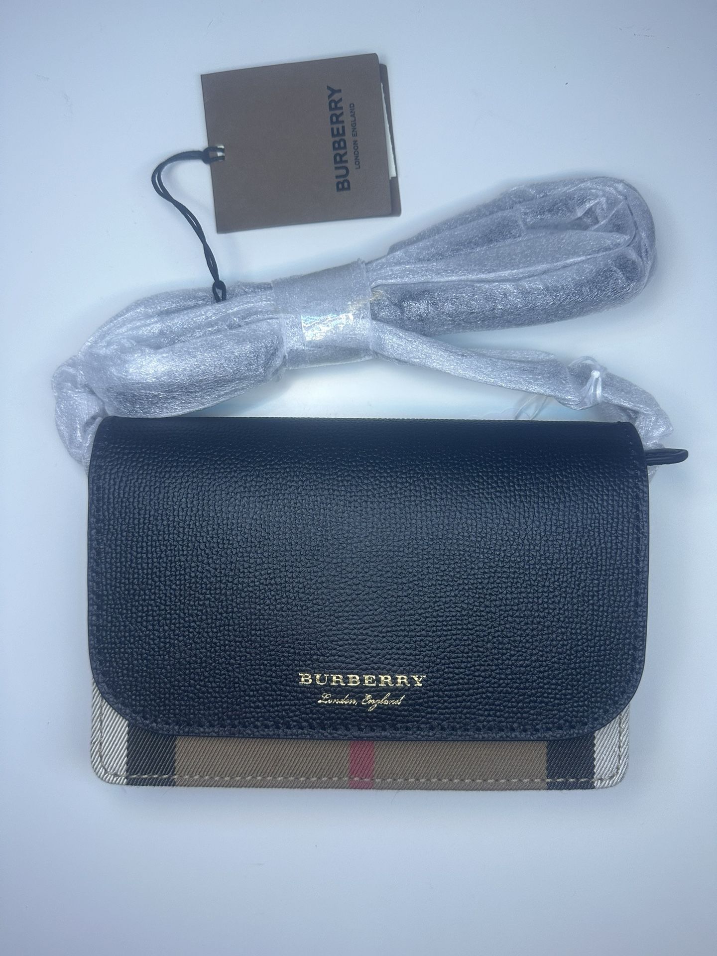 Burberry Mini Crossbody Bag with Classic Check Detail