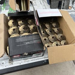 Grip Rite 1-1/4” x .120” Wire Weld Coil Roofing Nails And P10 Crown Staples