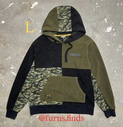 2000 Hoonigan Camo Color-block Fleece Hoodie