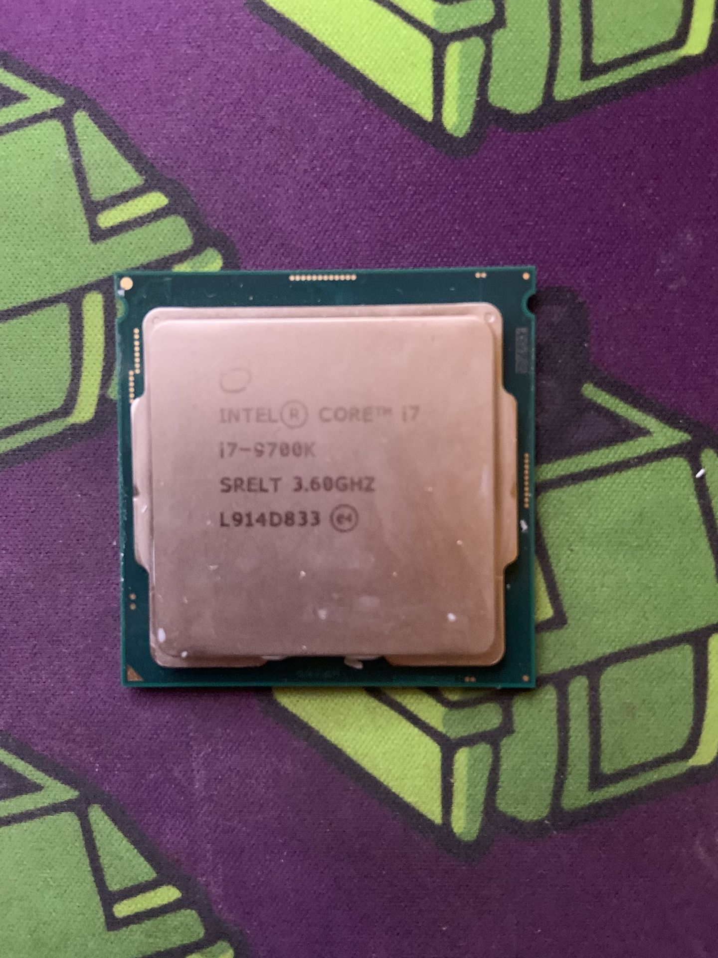 Intel I7-9700K 3.6GHz 8 Core Processor.
