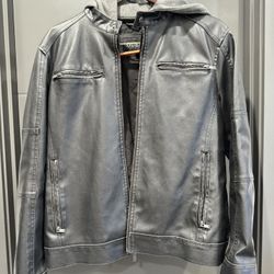 Mens Guess Leather Jacket XL