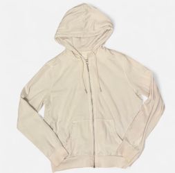 White H&M zip up hoodie