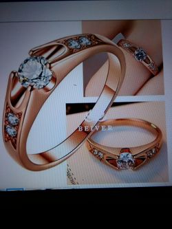 "A Sparkle Above" Much nicer in person! Precious engage/wedding rose GF ring w/crystal elements! Checkout my other offers too:)