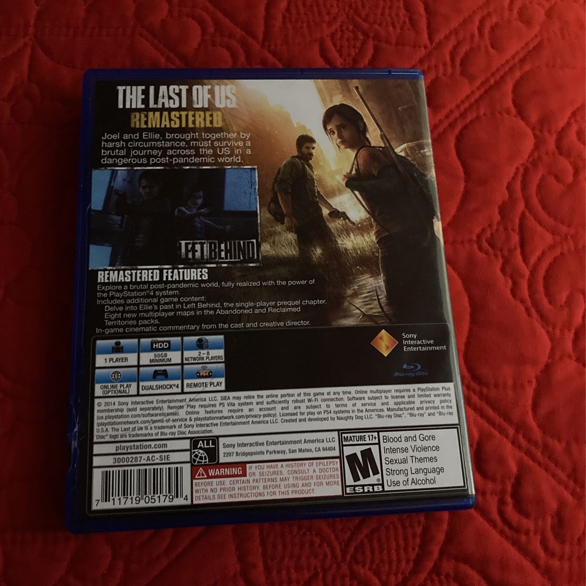 The Last Of Us Remastered Ps4