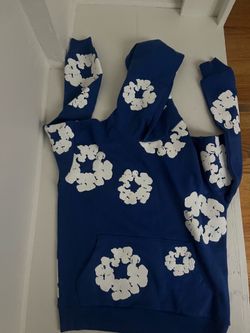 Blue Denim Tear Hoodie (Small)