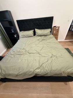 King bed frame with mattress included