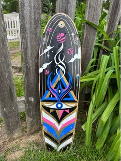 Rout "Ancient Aliens" series skateboard deck commissioned by Daddies Board Shop- used deck only - 7.75"