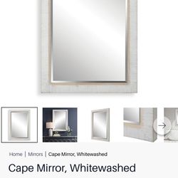 Cape Mirror, Whitewashed $275