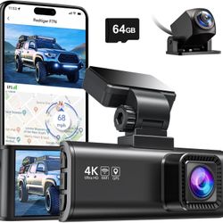 REDTIGER F7N 4K Dual Dash Cam Built-in WiFi GPS Dash Camera