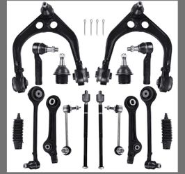 Front Upper/Lower Control Arms Suspension kit Compatible with 2011- 2017 Chrysler 300 Dodge Challenger Charger with Ball joint Sway Bars Tie Rod RWD O
