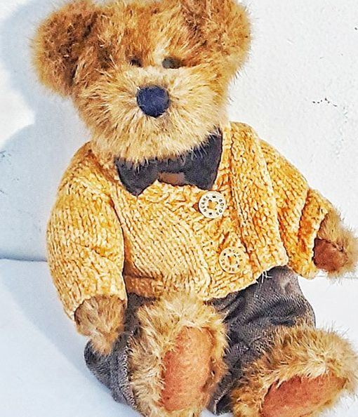 Teddy bear with black bow tie sale