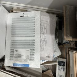 Air Vent Cover/White Galvanized Steel Louvered Grill Cover with Mesh Screen/Wal