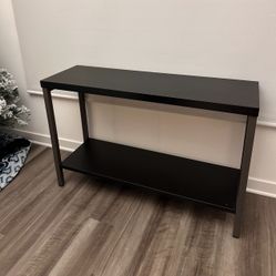 Black Modern Console Table With Shelf