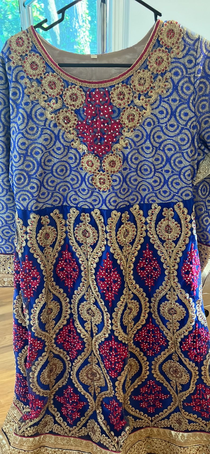 Beautiful Blue/ Pink Indian/Kaftan  dress