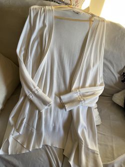 WHITE OPEN CARDIGAN TERRA & SKY