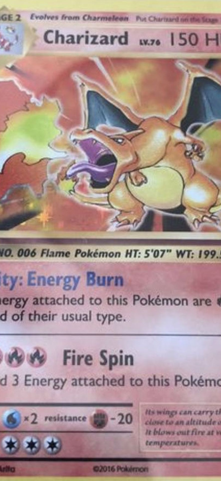 Charizard Pokémon card