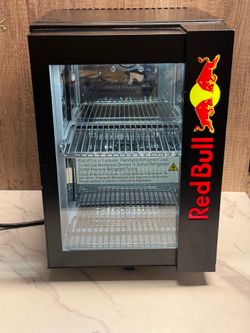 Red Bull Mini Refrigerator Glass Door Cooler