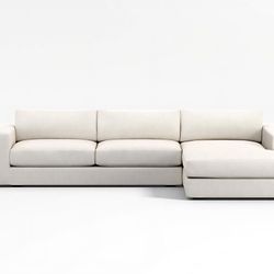 Oceanside Deep Low 2-Piece Sectional Sofa with Chaise Lounge