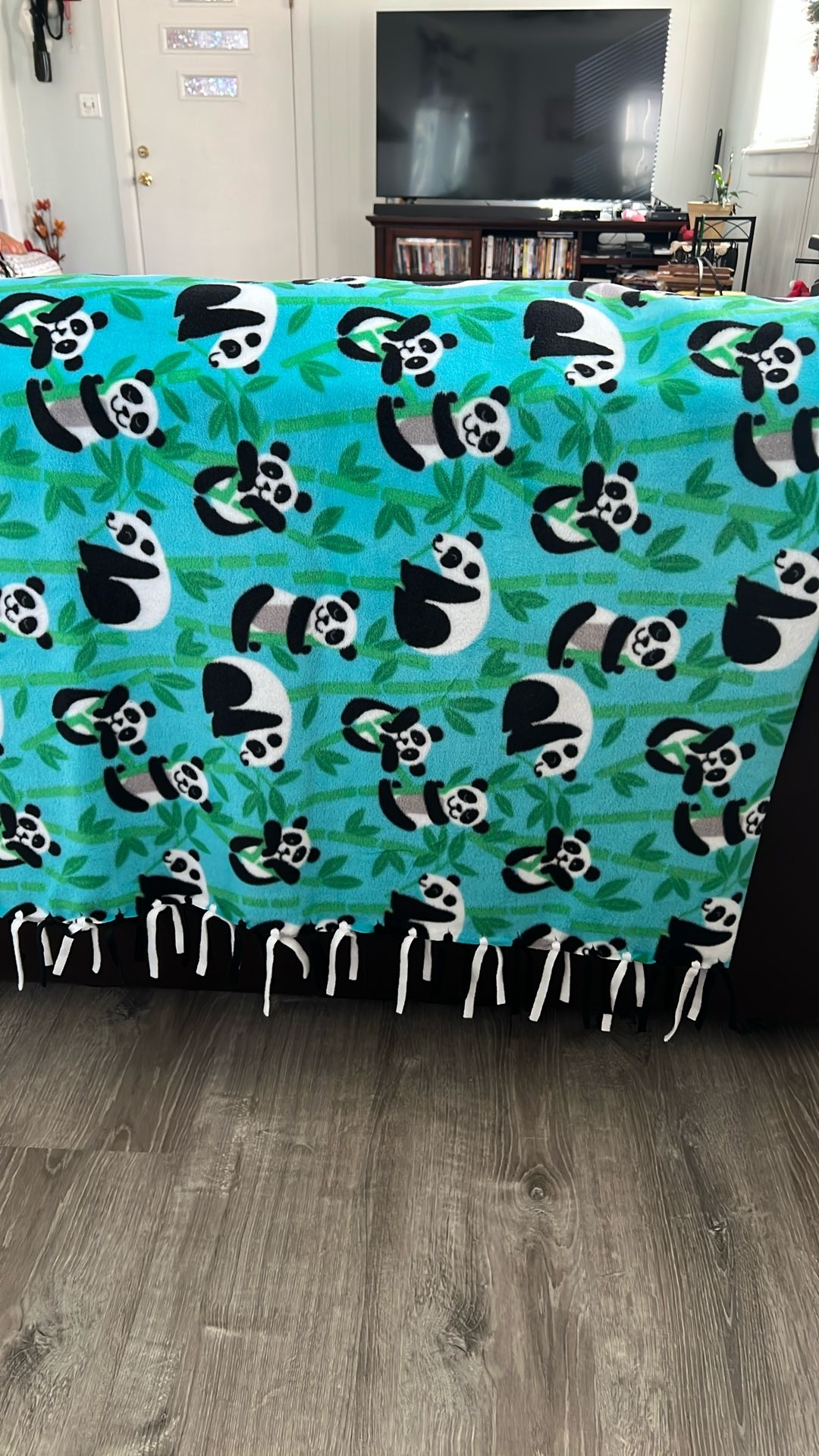 Handmade Fleece Blanket Pandas 3’x 5’