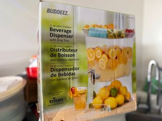 Buddeez 3 Gallon Beverage Dispenser with Drip Tray