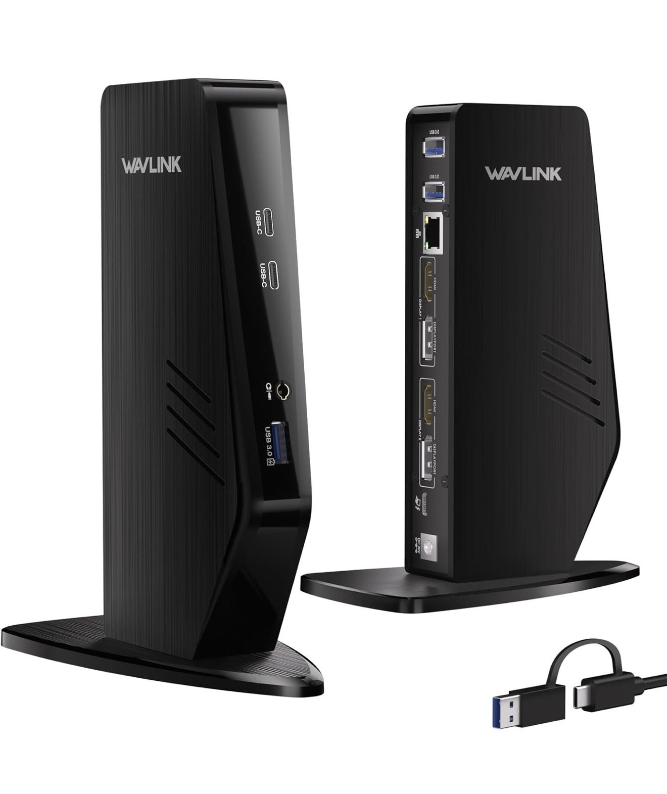 WAVLINK USB C Docking Station Dual Monitor, Dual 5K/4K@60Hz Displaylink Docking Station for M1/M2/M3/M4 Mac or Windows, 13-in-1 Laptop Dock with 2X HD