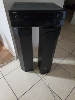 2 Bose speakers and Denon receiver