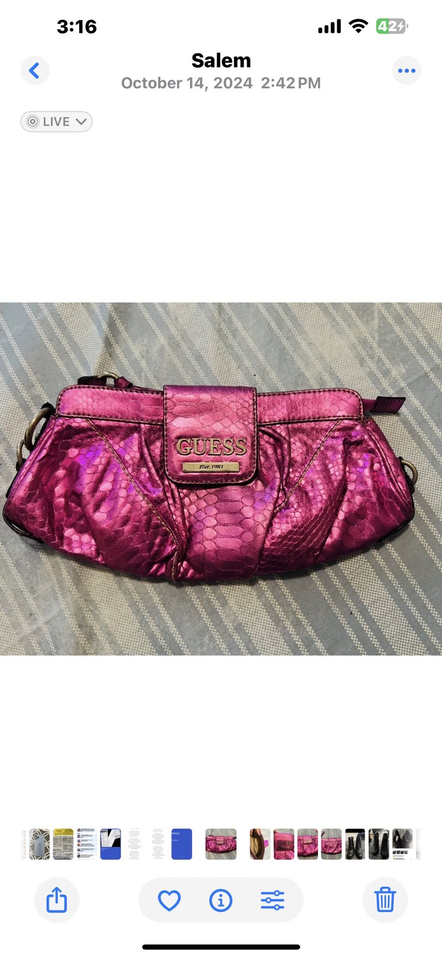 Guess Metallic Purse