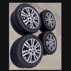 4 - 255/55r19 5x120 5x4.72 Stock Land Rover LR4 BMW X3 X5 Wheels Rims W Good Tires!!!