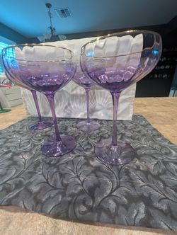 Purple Cocktail Glasses