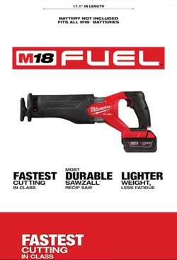  M18 FUEL GEN-2 18V Lithium-Ion Brushless Cordless SAWZALL Reciprocating Saw (Tool-Only) $$195.99$$  ALSO WILLING TO TRADE FOR CERTAIN 90S RETRO GAMIN